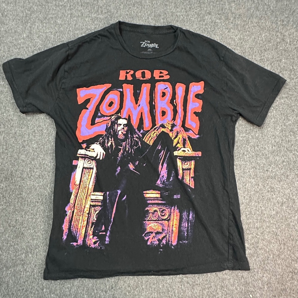 Rob Zombie T Shirt Men Medium Black Horror Metal Graphic Concert Band Tee